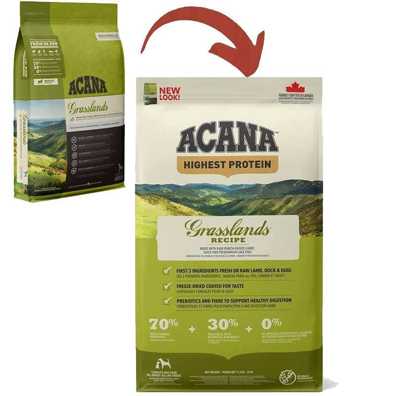 Acana - Acana Gr.Asslands Tahılsız Köpek Maması 11,4 Kg.