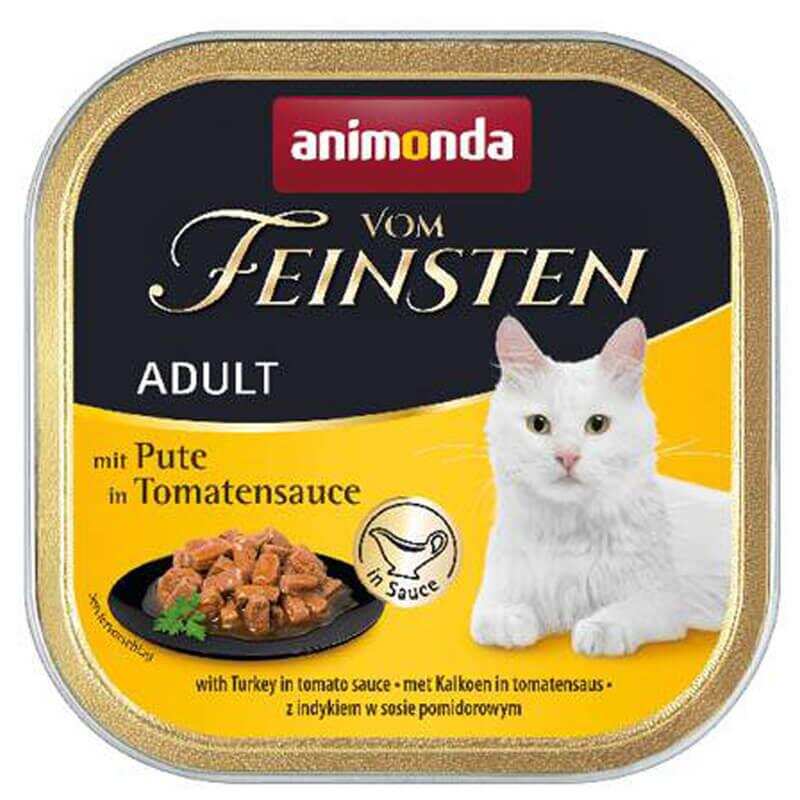 Animonda - Animonda Vom Feinsten Tahılsız Domates ve Hindili Kedi Konservesi 100gr