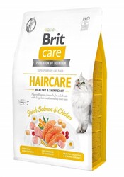 Brit Care - BRİT GRAİN FREE HAİR CARE HEALTHY - SHİNY COAT TAVUKLU VE SOMONLU KEDİ MAMASI 2 KG.