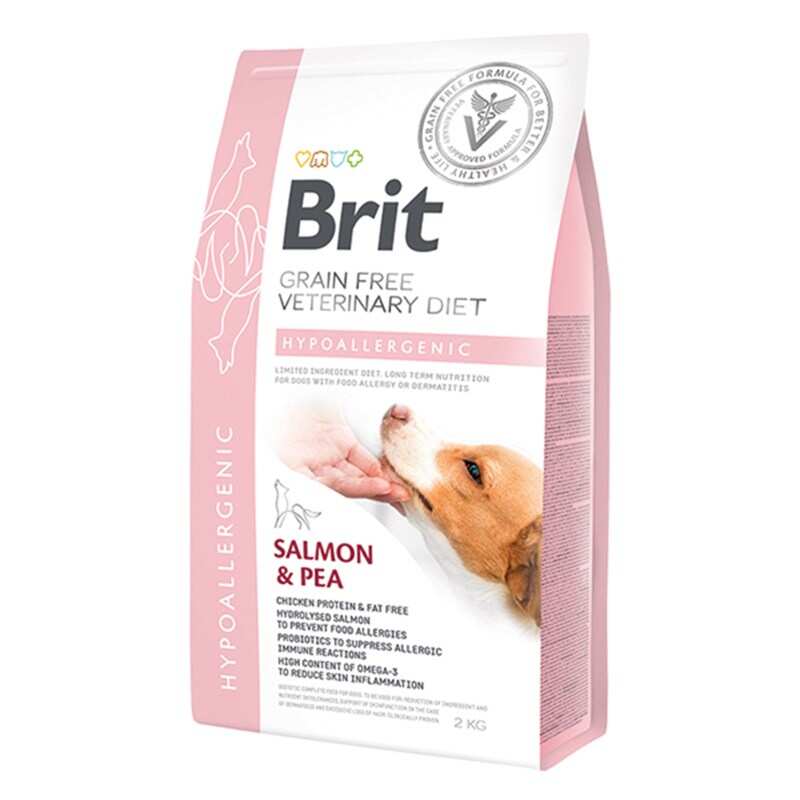 Brit Care - BRİT VETERİNARY DİET HYPO-ALLERGENİC TAHILSIZ CİLT SAĞLIĞI DESTEKLEYİCİ KÖPEK MAMASI 2 KG