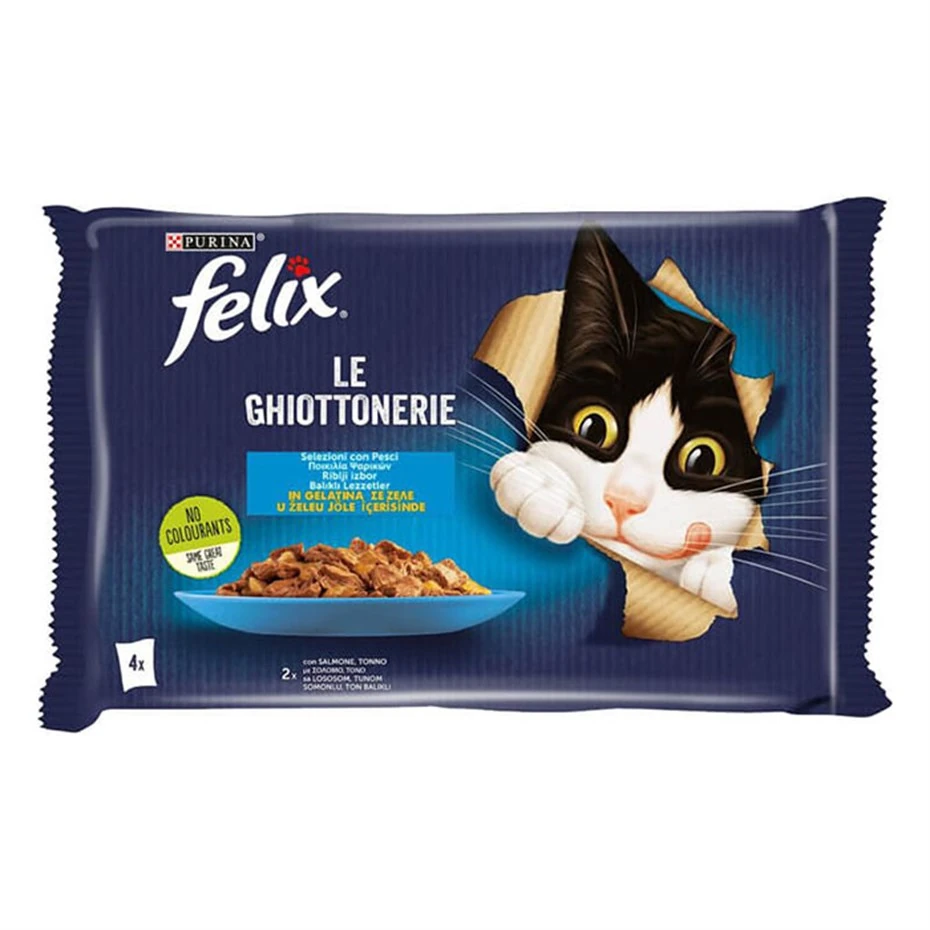 Felix - Felix Somonlu Ve Ton Balıklı Kedi Avantajlı Paket 4x85 Gr