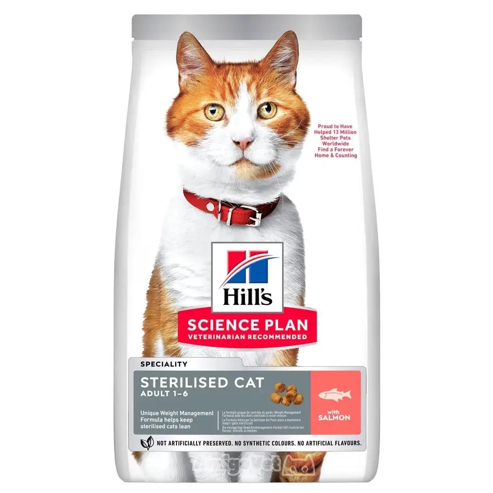 Hills - Hills Adult Sterilised SOMON Balıklı Kısırlaştırılmış Kedi Maması 10 Kg.