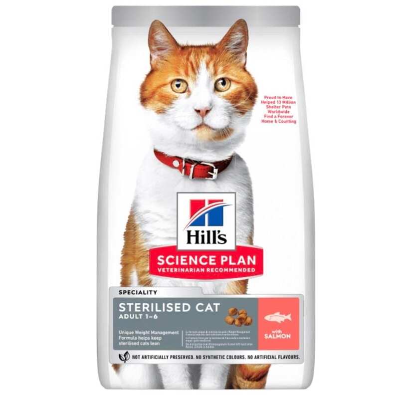 Hills - Hill's SP Somon Kısırlaştırılmış Yetişkin Kedi Maması 3KG (1)