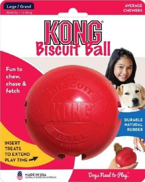 Kong - KONG Biscuit Ball Top Şeklinde Köpek Oyuncağı L