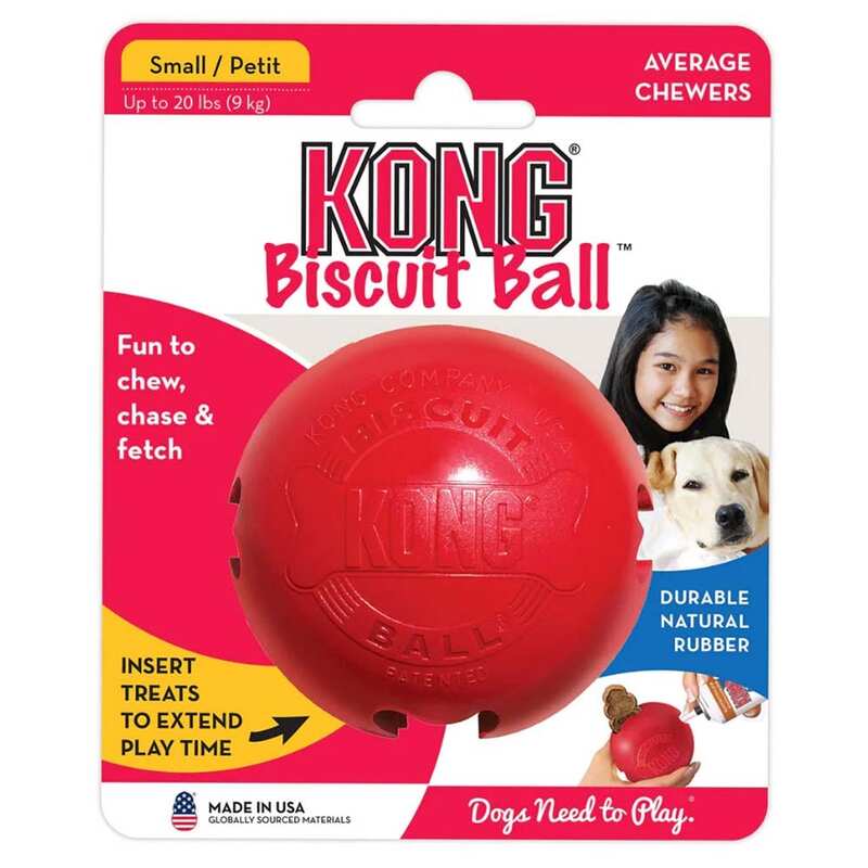 Kong - KONG Biscuit Ball Top Şeklinde Köpek Oyuncağı S