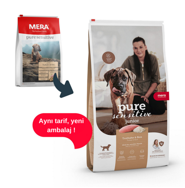 Mera - Mera Hindili Pirinçli Yavru Köpek Maması 12,5 Kg