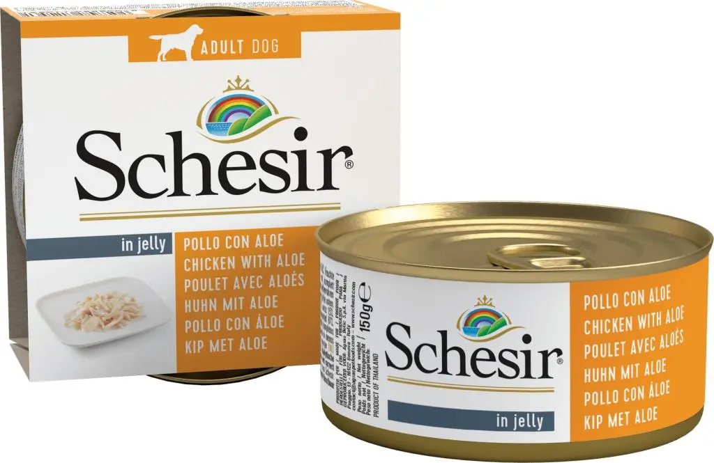 Schesir - Schesir Jelly Tavuklu Aloe Köpek Konservesi 150 Gr