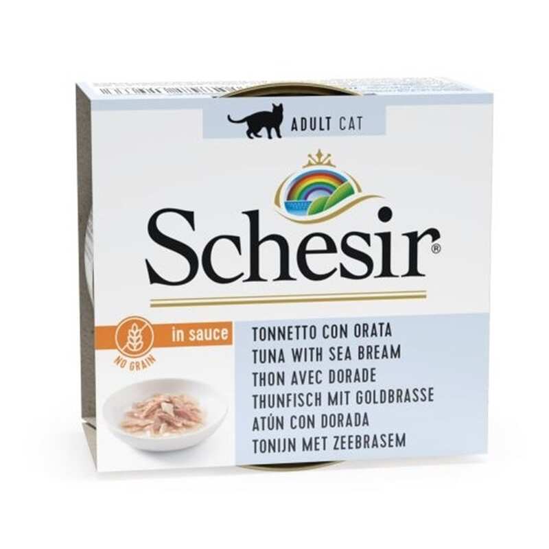 Schesir - Schesir Soslu Ton Balıklı Çipuralı Kedi Konservesi 70 Gr