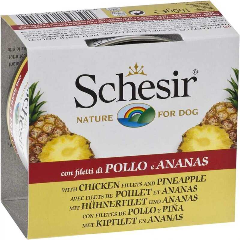 Schesir - Schesir Tavuklu Ananaslı Köpek Konservesi 150 Gr (1)