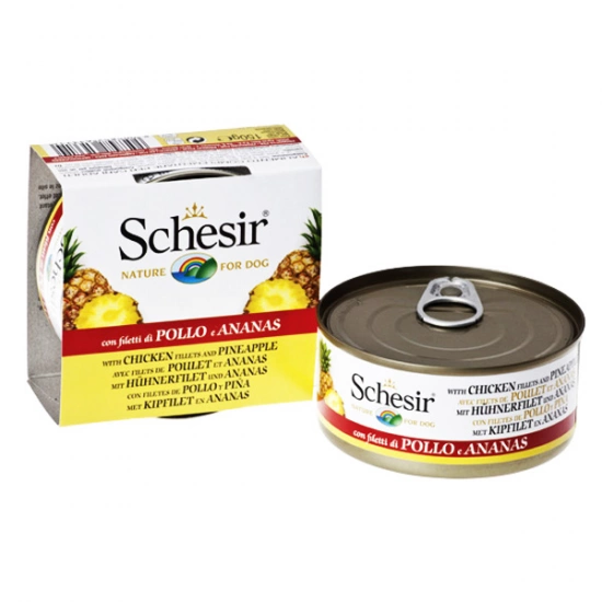 Schesir - Schesir Tavuklu Ananaslı Köpek Konservesi 150 Gr