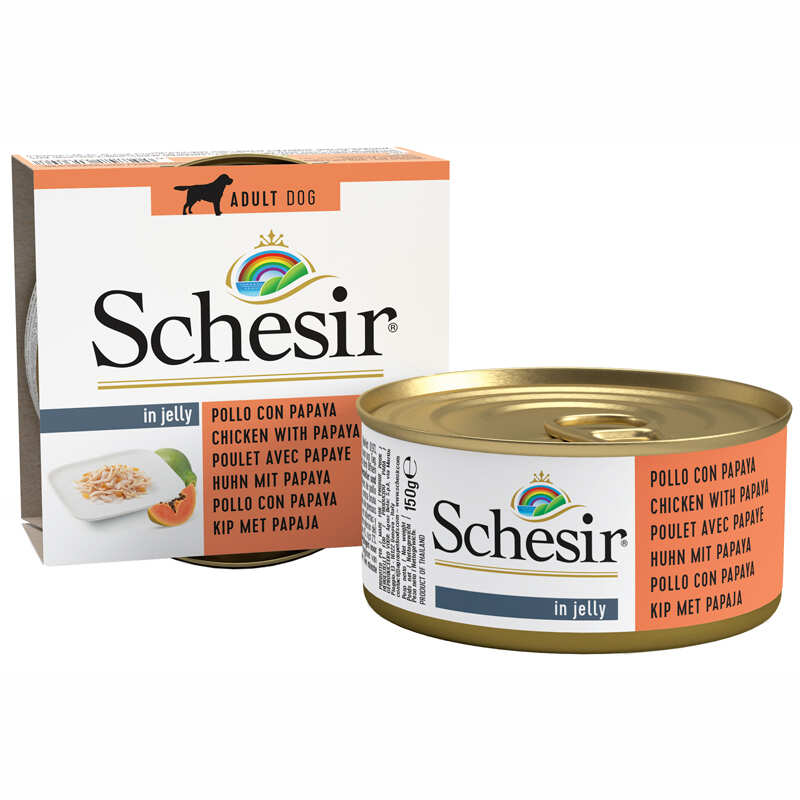 Schesir - Schesir Jelly Tavuklu Papayalı Köpek Konservesi 150 Gr