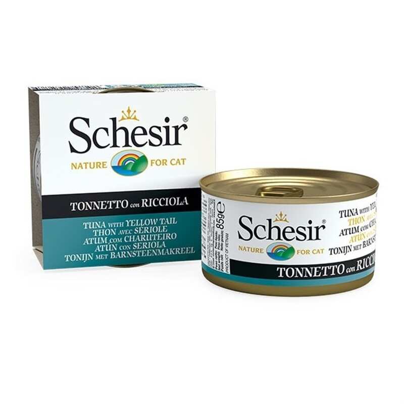 Schesir - Schesir Ton Balığı ve Sarı Kuyruk Balıklı Jöleli Kedi Konservesi 85 Gr