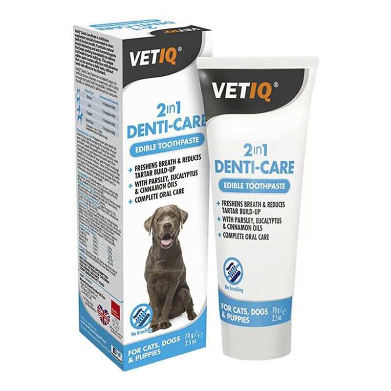 VetIQ - Vetıq 2 İn 1 Denti-Care Köpek İçin Yenilebilir Diş Bakımı Macunu 70 Gr